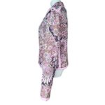 Silkland Womens Jacket 100% Silk Paisley Blazer Boho Floral Pink Lined Size S Photo 2