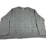 A New Day Women's Grey Textured Cable Knit Crewneck Sweater 3X Photo 1