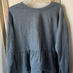 14th & Union  Gray Peplum Sweatshirt xl Photo 0