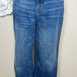 Judy Blue NTM: Medium Wash Dixie Jeans Wide Leg Cropped with Raw Hem Sz 9/29 Photo 0