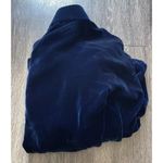 Vintage Cheongsam Long Dress Sz S Blue Velvet Asian Mandarin White Daisy Sparkle Photo 11