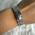 Coach  C Logo Signature Silver Bangle Bracelet Photo 0