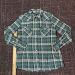 Wrangler  Retro Plaid Western Shirt Womens Large Green Button Up Long Sleeve Photo 0