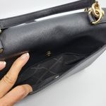 Michael Kors Brandi Top Handle Satchel Black Leather Gold Chain Crossbody Medium Photo 6