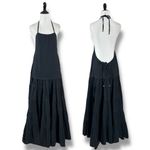 Free People  Bohemian Tiered Somewhere Sunny Drop Waist Maxi Dress Black XS NWT Photo 4