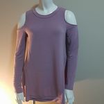 cupio  Purple Cold Shoulder Long Sleeve Top (S) Photo 1