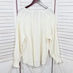Frye  Eyelet Ruffle Cuff Boho‎ Peasant Tunic Blouse Ivory Cream XXL Photo 8