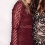 Windsor Maroon  Long Sleeve Dress Mini Photo 0
