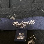 Madewell Women's Black White Geometric Short Sleeve V Neck Romper Shorts XS Photo 2