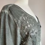 Catherines  Women's Army Green Lace V Neck Blouse Size 1X 18/20W Photo 7