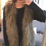 Divided Brown Fur Vest  Photo 0