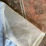 Sister Jane Sequin & Pearl Collar Tulle Sleeve Blue Crop Top Size S Photo 5