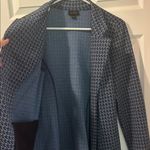 J.Jill Blue Cotton Houndstooth Blazer, Size S Photo 3
