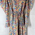 Horror Vacui Gertrude Ruffled Floral Print Cotton Dress Size Medium Photo 11