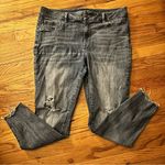 Maurice's  Plus Size High Rise Ripped Skinny Frayed Hem Jeans Photo 8