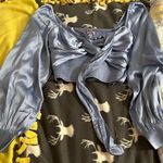 Urban Outfitters  periwinkle wrap blouse medium Photo 0