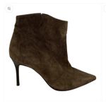 Carolina Herrera  suede ankle boots brown western pointed toe fall designer $600 Photo 1