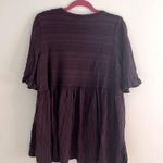 Free People dark purple tunic/ short dress size S and Zara white sandals . Photo 5