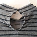 Wild Fable Women Size Medium Gray Stripe Long Sleeve Crop Top Photo 6