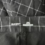Old Navy Pants Women 14 Black White Window Pane Pixie Crop Office Career Casual Photo 5