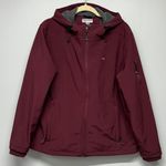 33,000ft Women's Softshell Jacket Hooded Waterproof Lightweight Windbreaker XL Red Photo 0