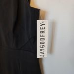 JayGodfrey Black Mesh Panel Cutout Dress Mini High Neck Cocktail Neutral 8 Photo 2