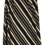 Ann Taylor  Y2K Black & Beige Stripe Knee Length Skirt S Photo 0
