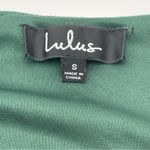 Lulus  Silver Screen Green Velvet Long Sleeve Midi Dress Small Holiday Party Photo 7