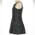 Free People  Chenille Zebra Print Drop Waist Dress in Black Grey Size 2 XS Photo 6