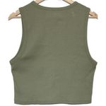 Abercrombie & Fitch Womens Soft AF Ribbed Green Cotton Cropped Tank Top Size XL Photo 1