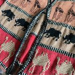 Vintage 80s 90s 20 Ans by Mariea Kim Safari Animal Knit Cardigan in Large Tan Photo 5