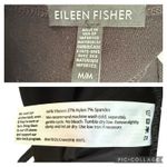 Eileen Fisher Wide Leg Crop Jumpsuit Black Crepe Back Zip Tie Waist Size Medium Photo 14