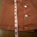Paige Denim Button Front Cap Sleeve Mini Dress Rust Red Size 2 NWT Photo 3