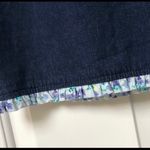 Bloomingdales Vintage 90s Denim Skirt Jean Pencil Floral Ruffle Western 10 Photo 1