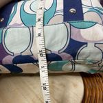 Coach Kyra Scarf Print C Signature Tote Bag Purple Blue Vintage Geometric Medium Photo 3