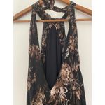 Free People  Black Katerina Floral Halter Neck Mini Dress $128 EUC Revolve Large Photo 11