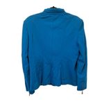 Grace Elements  Point Knit Motorcycle Jacket Size 10 Teal Blue‎ Photo 2