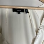 Theory  Cream Twist Blouse in Satin Size 6 Photo 4