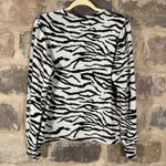 Social Standard By Sanctuary Sweater Woman's Medium Gray Black‎ Puff Sleeve Black Photo 4