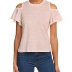 Rebecca Taylor  Ballet Pink Cold Shoulder Linen Top Photo 0