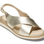 Cole Haan  Mira Sandal Gold Sandals Size 8.5 EUC B15 Photo 0