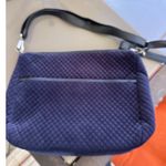 Vera Bradley  Crossbody Bag Quilted Front Pocket Navy Blue Floral Purse EEUC Photo 9