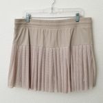 [Joy Lab] Beige Mesh Pleated High Rise Built-In-Shorts Tennis Mini Skirt Size XL Photo 3