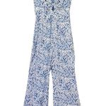 Anthropologie Hutch Blue Motif Ditsy Floral Print Wide Leg Jumpsuit Size Small Photo 0