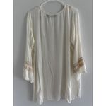 Raya Sun  Dress‎ Womens Size 3XL Cream Embroidered Boho Beachy Stretch Coverup Photo 1