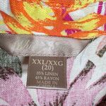 White Stag  Linen Blend Button Down Top Casual Tropical Women’s Size XXL Photo 5