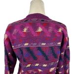 Tricots St. Raphael Vintage  Purple Multicolor Western Cardigan Sweater Cotton S Photo 8