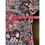 Talbots  Dress Women's Petite Small SP Pink Preppy‎ Square Neck Paisley Church Photo 7