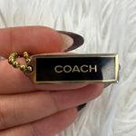 Coach 1" y2k  Vintage Gold Black Fob Bag Charm Hang tag Hangtag Photo 0