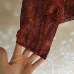 Catherine Malandrino Red Scarlett Snake Print Blouse Photo 3